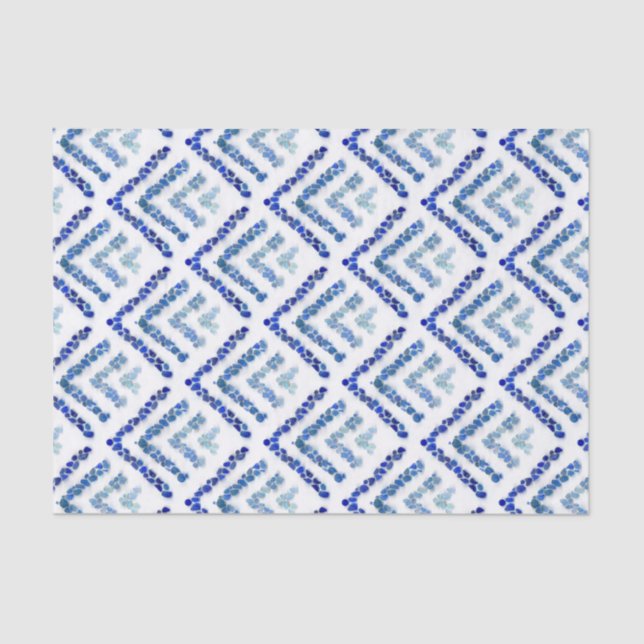 Papier Mousseline verre Arbre-o-métrique de mer - bleu (Recto)