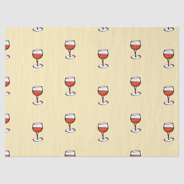 Papier Mousseline Verre de vin sur orange (Recto)