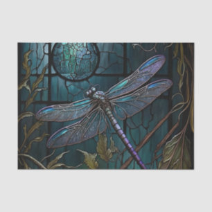 Papier Mousseline Verre tendu Dragonfly Douche rideau