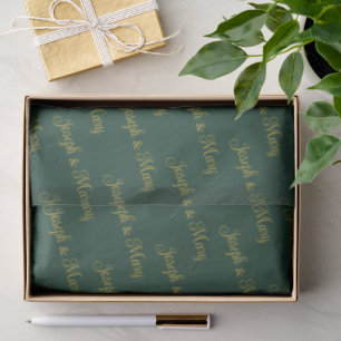 Papier Mousseline Vert émeraude riche et élégant mariage avec écritu