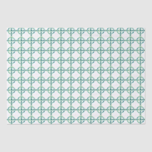 Papier Mousseline Vert et bleu (Recto)
