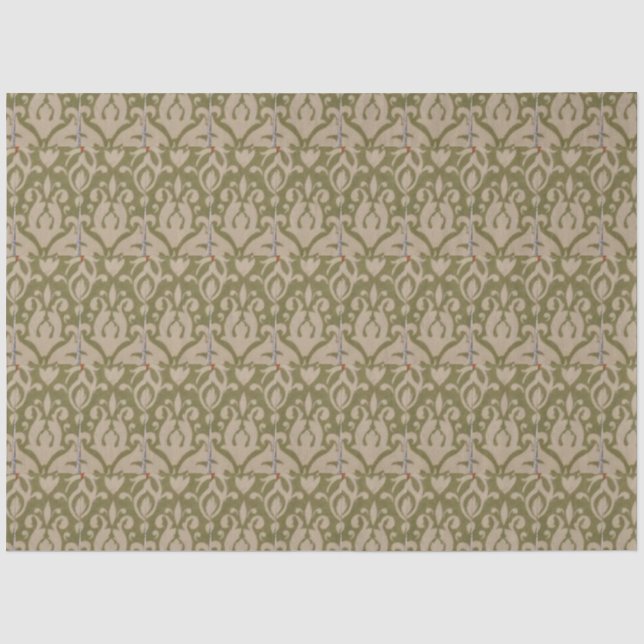 Papier Mousseline Vert olive (Recto)