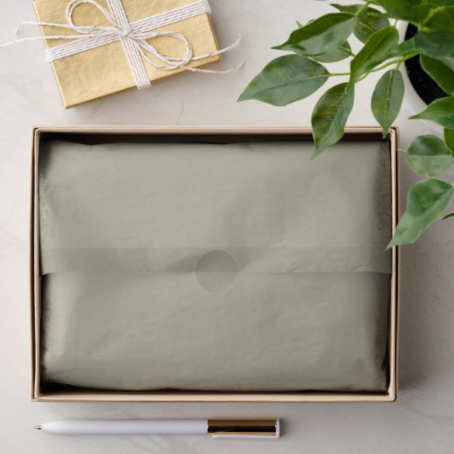 Papier Mousseline Vert Olive Anniversaire (Cadeau)