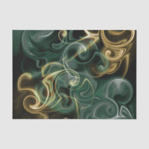 Papier Mousseline vert, or, rouge et noir brillant de couleur festiv