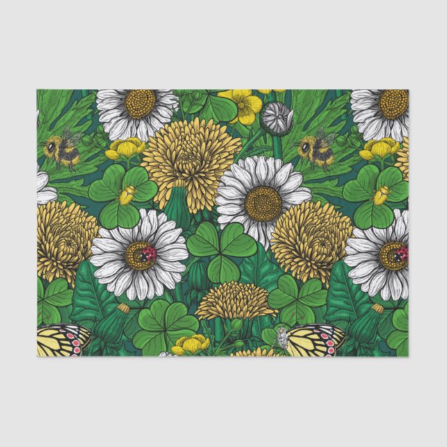 Papier Mousseline Vert printemps (Recto)