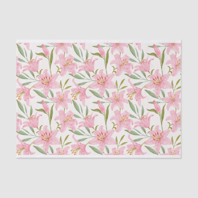 Papier Mousseline Vert rose pastel (Recto)