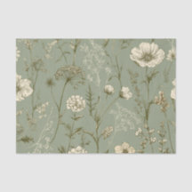 Vert sauge rustique floral vintage gras