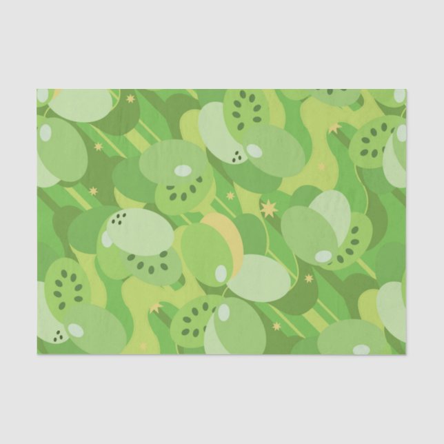 Papier Mousseline Vert Succulent (Recto)
