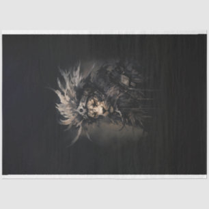 Papier Mousseline Veste en cuir de chapeau de lion déroupage