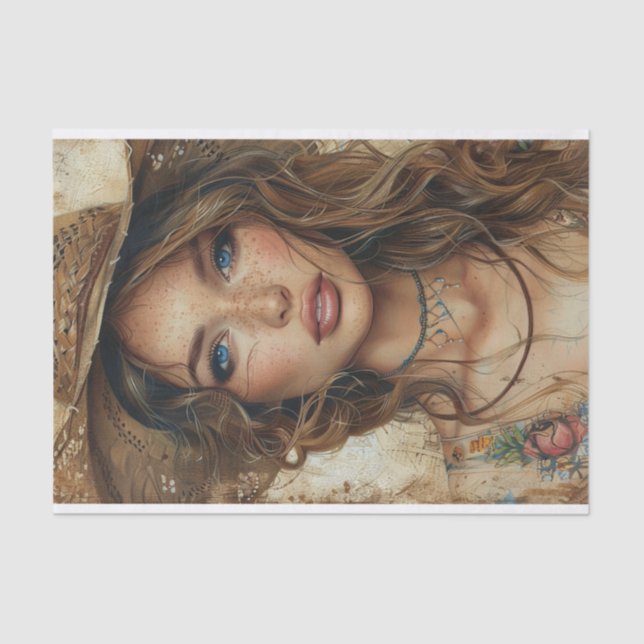 Papier Mousseline Vibes de cowgirl3 (Recto)