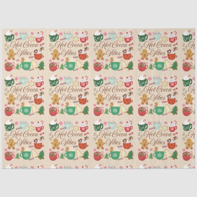 Papier Mousseline Vibes de Noël au cacao chaud (Recto)