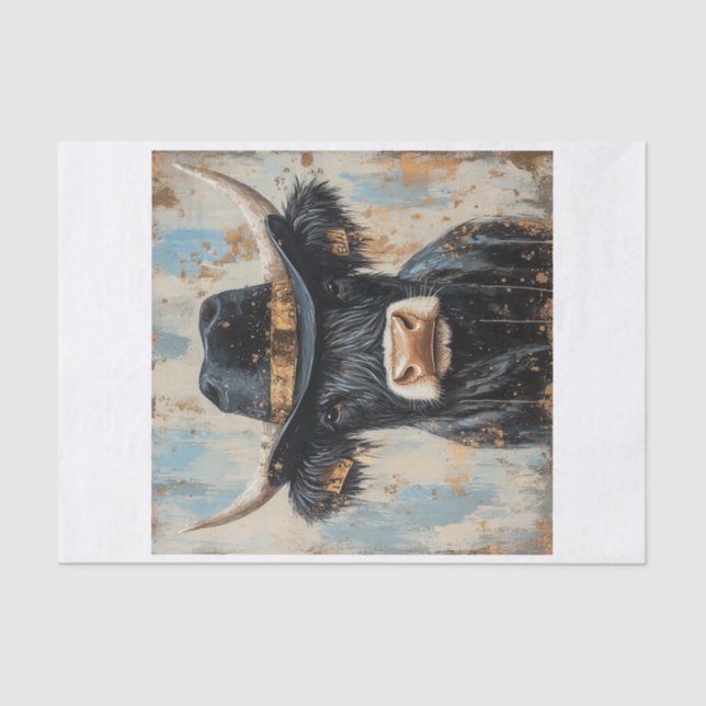 Papier Mousseline Vibes de vache Highland1 (Recto)