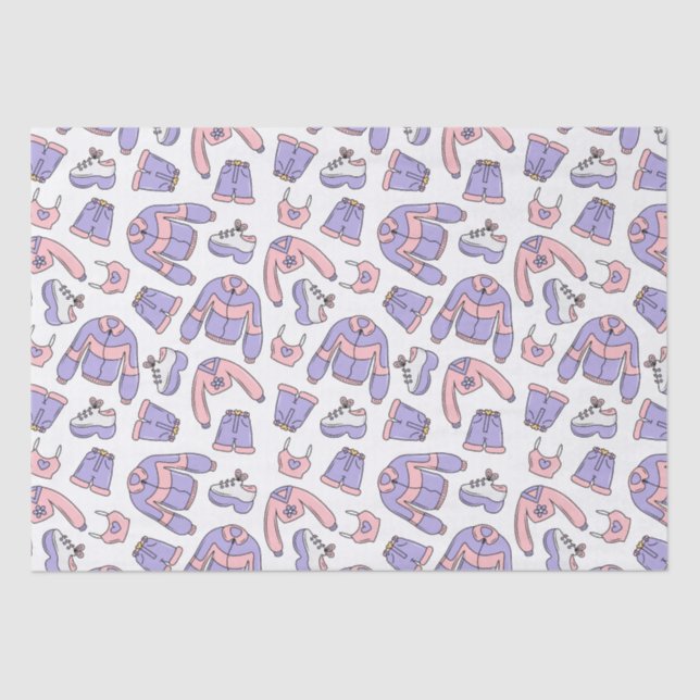 Papier Mousseline Vibes roses 90s Mode (Recto)