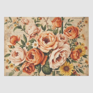 Papier Mousseline Vibrant Italian-Inspired Floral Collage