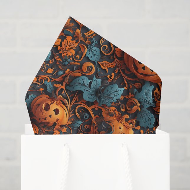 Papier Mousseline Vibrant thème Halloween (Sac cadeau)