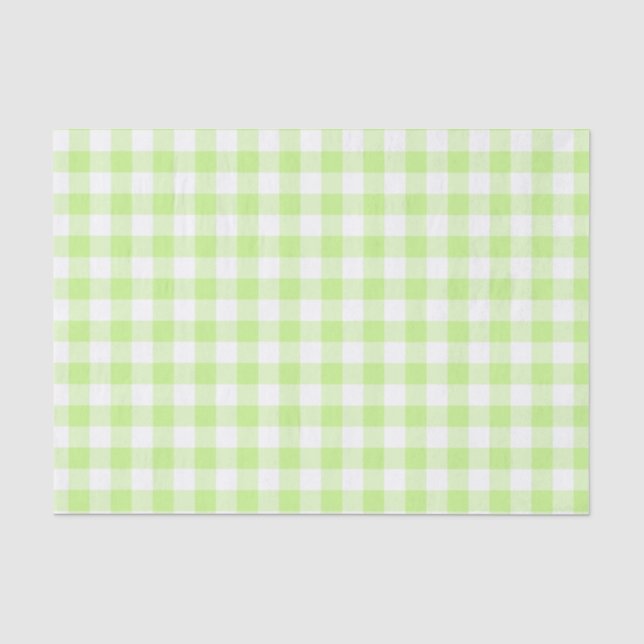 Papier Mousseline Vichy Anis (Recto)
