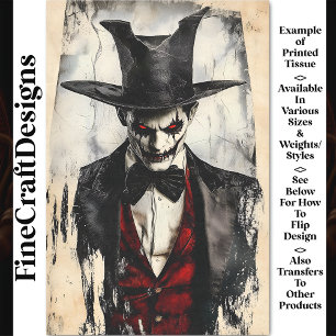 Papier Mousseline Victorian Gothic Sinister Villain BB6 Découpage