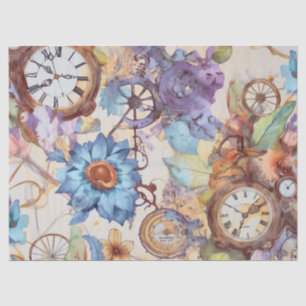Papier Mousseline Victorian Pastel Steampunk Motif
