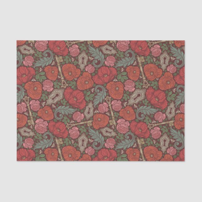 Papier Mousseline Victorian Steampunk Old Lock (Recto)