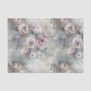 Papier Mousseline Victorien Shabby Chic Fleurs Peintes Découpage