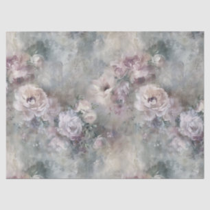 Papier Mousseline Victorien Shabby Chic Fleurs Peintes Découpage