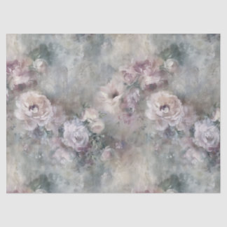 Papier Mousseline Victorien Shabby Chic Fleurs Peintes Découpage