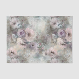 Papier Mousseline Victorien Shabby Chic Fleurs Peintes Découpage