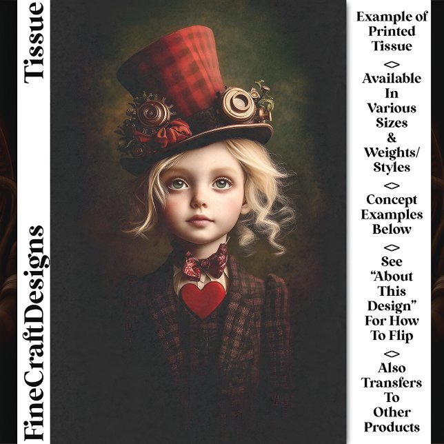 Papier Mousseline Victorien Steampunk Ringmaster Fille CN2 Découpage (Créateur téléchargé)