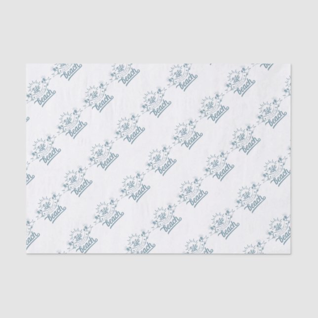 Papier Mousseline Vie meilleure à la plage (Recto)