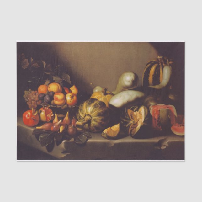 Papier Mousseline Vie morte avec des fruits par Caravaggio Tissus Pa (Recto)