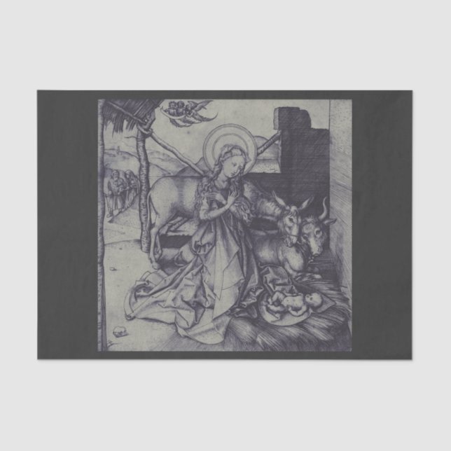 Papier Mousseline Vieille crèche og Jésus Christ (Recto)