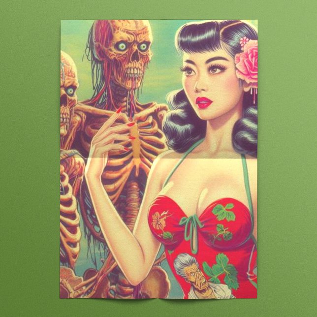 Papier Mousseline Vieille fille d'horreur de l'école (Créateur téléchargé)