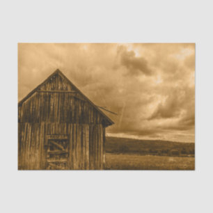 Papier Mousseline Vieille grange de ferme primitive de pays