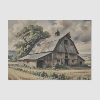 Papier Mousseline Vieille grange vintage
