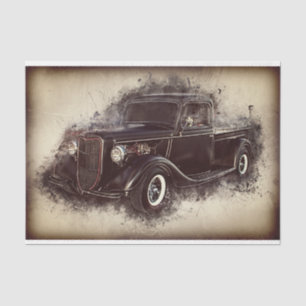 Papier Mousseline Vieux découpage de camion Vintage