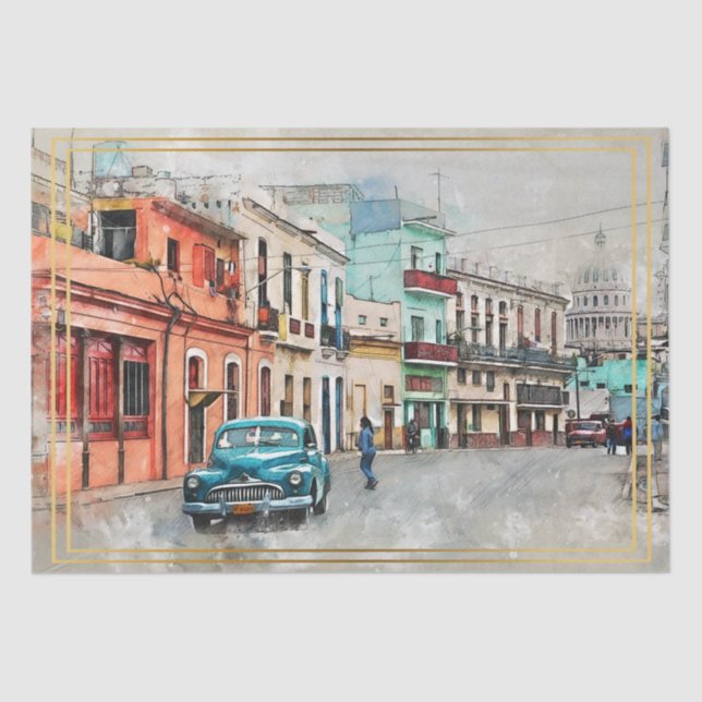 Papier Mousseline Vieux déo de voiture classique (Recto)