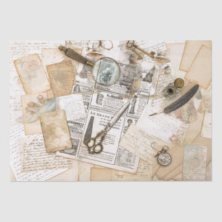 Papier Mousseline vieux journal (collection) Tissue Paper