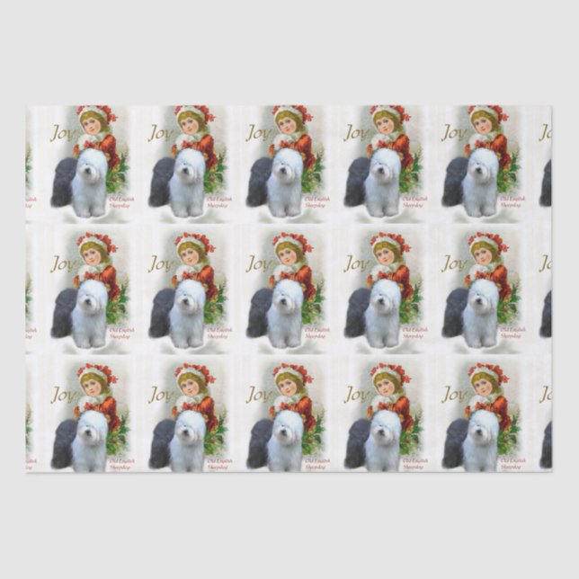 Papier Mousseline Vieux Noël de Sheepdog (Recto)