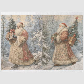 Papier Mousseline Vieux Santas Vintages