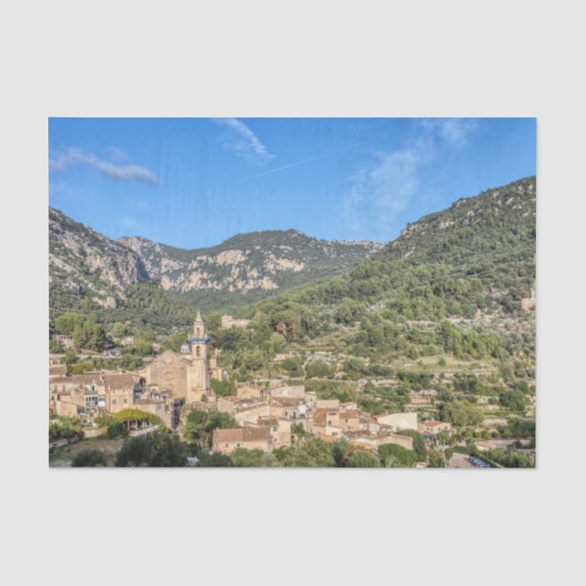 Papier Mousseline Vieux village de Valldemossa - Majorque, Espagne (Recto)