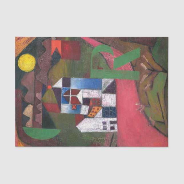 Papier Mousseline Villa R de Paul Klee, Art Abstrait (Recto)