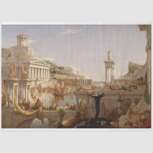 Papier Mousseline Villa sur le papier de découpage de mer (Recto)