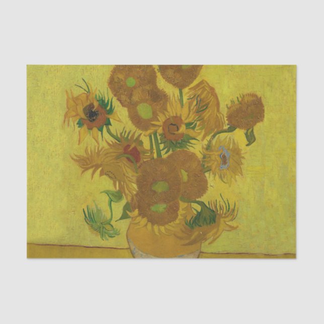 Papier Mousseline Vincent Van Gogh 15 Peinture de tournesols (Recto)