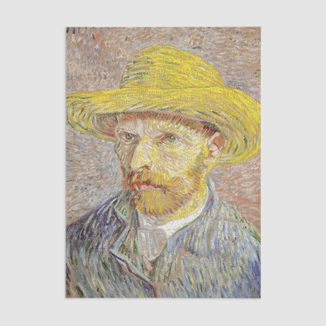 Papier Mousseline Vincent van Gogh - Autoportrait avec Casquette de  (Créateur téléchargé)