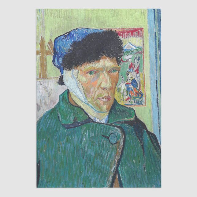 Papier Mousseline Vincent van Gogh - Autoportrait avec oreille bandé (Créateur téléchargé)