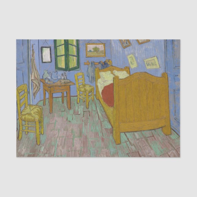 Papier Mousseline Vincent Van Gogh Bedrome Painting (Recto)