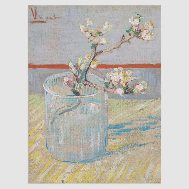 Papier Mousseline Vincent van Gogh - Branche d'amandes en verre (Créateur téléchargé)