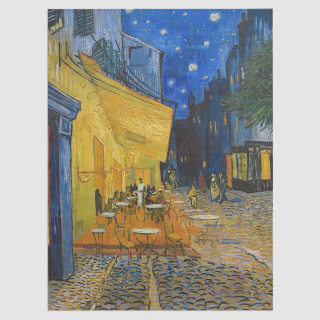 Papier Mousseline Vincent van Gogh - Café Terrasse en soirée (Créateur téléchargé)