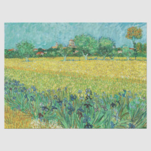 Papier Mousseline Vincent van Gogh - Champ aux iris près d'Arles
