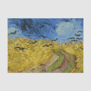 Papier Mousseline Vincent Van Gogh Champ de blé avec corbeaux